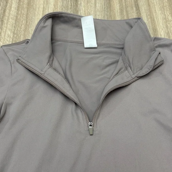 Paragon Fitwear quarter zip long sleeve jacket size medium in tan / taupe color - Picture 2 of 8